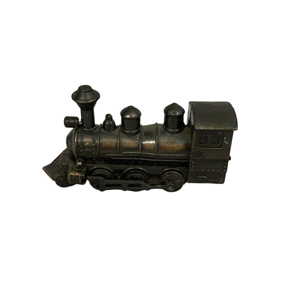 Bronze Train Locomotive Mini Diecast Pencil Sharpener Made in Hong Kong Vintage